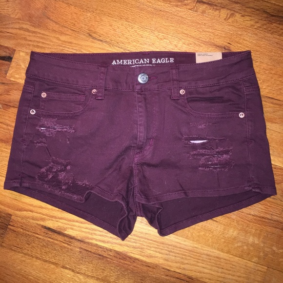 Burgundy American Eagle Shorts Size 10