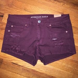 Burgundy American Eagle Shorts Size 10