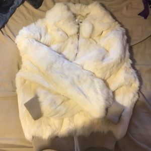 White Rabbit fur coat