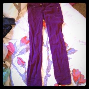 purple/maroon skinny jeans
