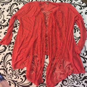 Cardigan-coral