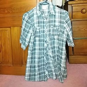 Blue button up shirt