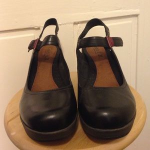 Cobb Hill Platform Black Mary Janes