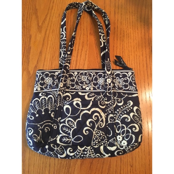 Dark Blue and White Vera Bradley Purse