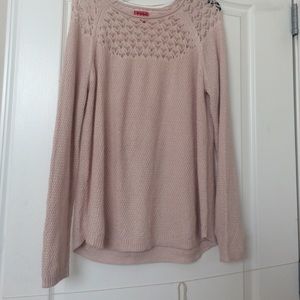Pink crocheted sweater