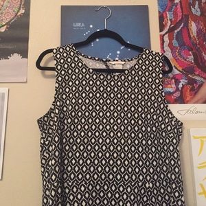 Black and white cut out back dress