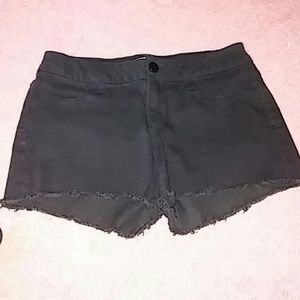 Black jean shorts