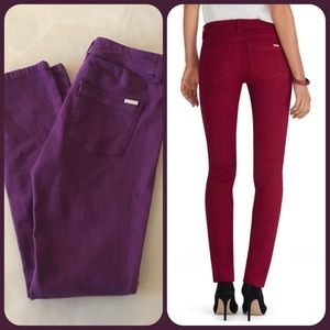 WHBM Purple Slim Leg Jeans size 4R - 30x32