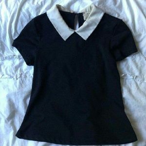 Vintage black and white top