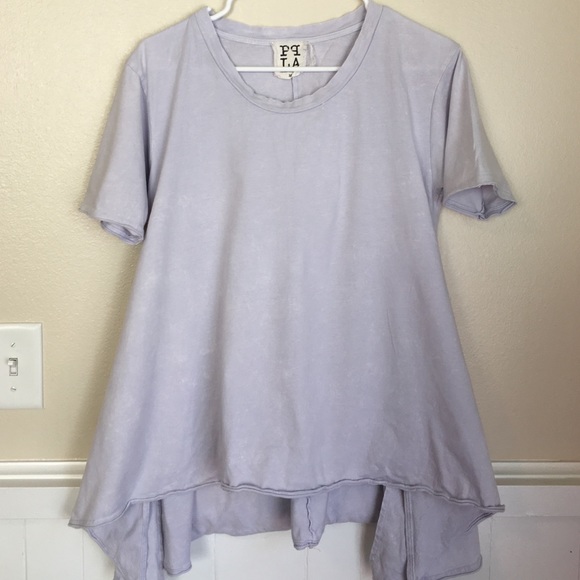 Boutique heathered gray swing top