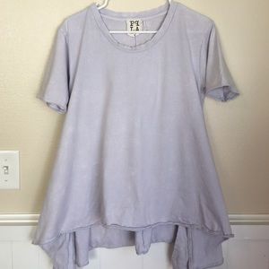 Boutique heathered gray swing top