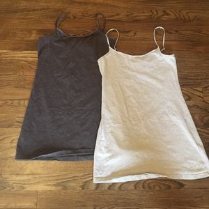 Brown and Tan Long Layering Tanks
