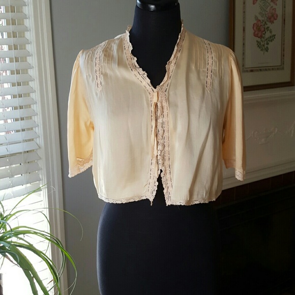 Vintage Satin Bed Jacket