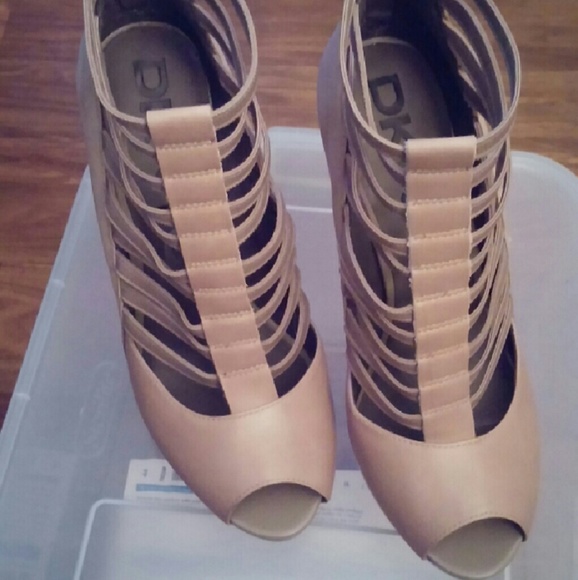 DKNY Open Toe Platform Bootie