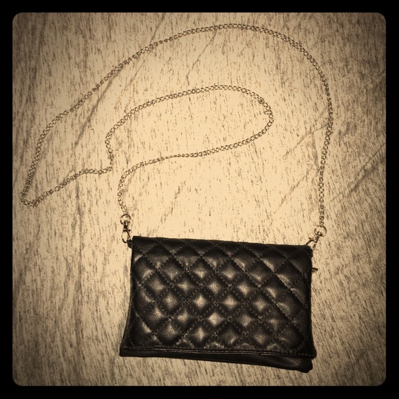 Black Quilted Crossbody Bag