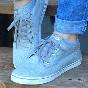 Grey Vans with polka dot detail 9