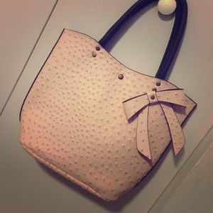LIGHT PINK WOMENS PURSE FAUX OSTRICH