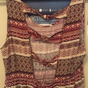 NWT cut out back boho dress