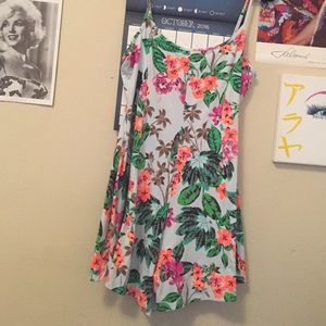 NWOT Express tropical romper