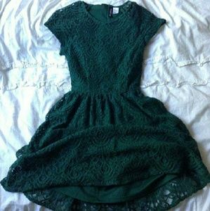 Green lace dress
