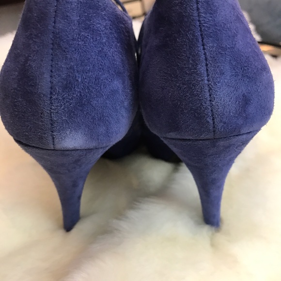 ✨🦃 SALE!! ✨ Zara Woman Blue Faux Suede Tie Pumps - Picture 4 of 4