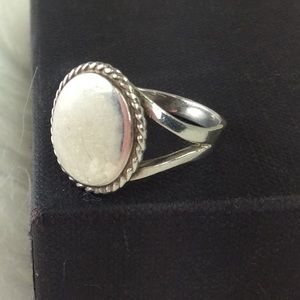 Silver 925 oval  sz 7 ring