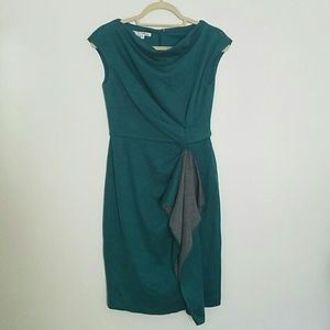 Teal sheath dress