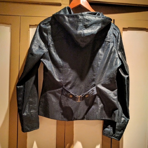 Metallic hooded jacket - Picture 2 of 4