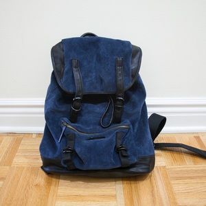 Matt & Nat blue corduroy backpack.