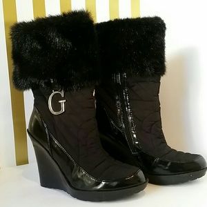 Black Guess Winter Boots