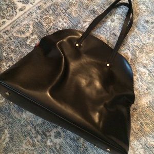 Zara black leather bag