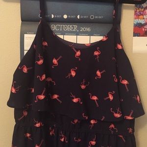 NWOT flamingo print dress