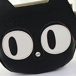 Black Cat Crossbody Handbag