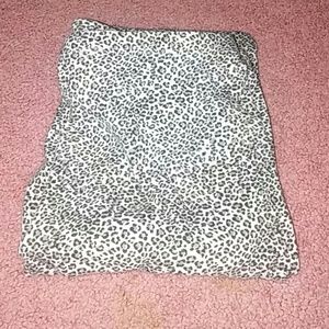 White leopard leggings