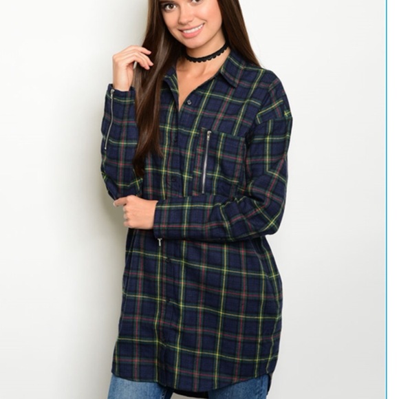 Oversized plaid top - Picture 3 of 3
