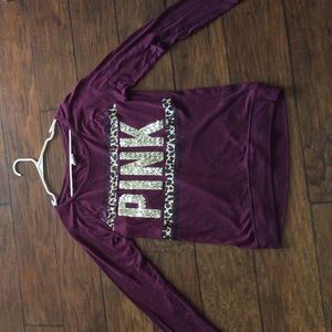 Sequined maroon vs long sleeve