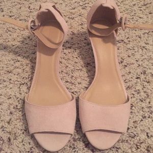 Jcrew pink suede wedges