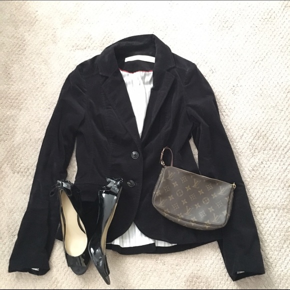 Anthropologie Jackets & Blazers - Black velvet blazer jacket Anthropologie