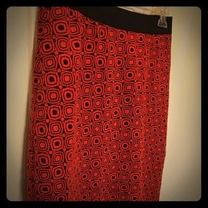 Bobeau coral pencil skirt