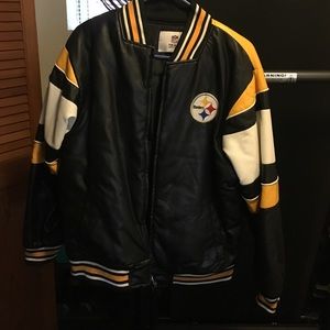 Leather steeler coat