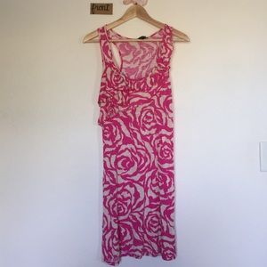 INC pink floral stretch dress (M)