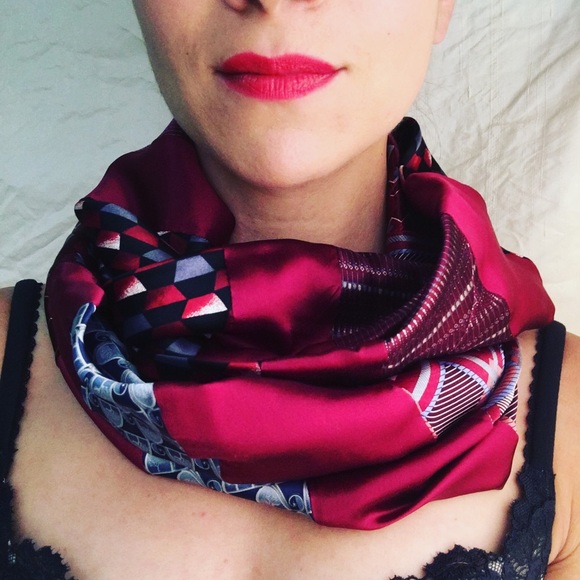 Silk infinity scarf
