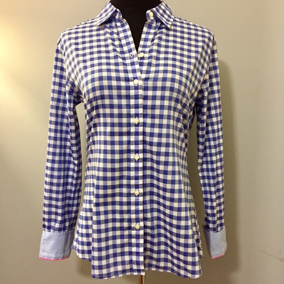 NWT Banana Republic Soft Wash Shirt - Blue Gingham