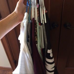 Short and long sleeve vs pink tops