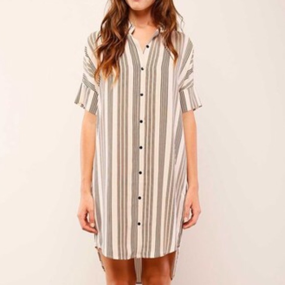 Collared striped dress - Picture 4 of 4
