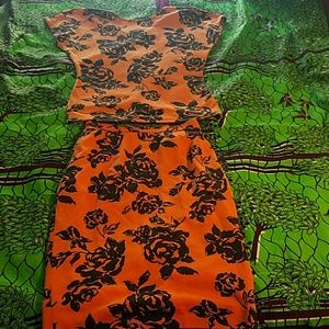 Two piece black rose set