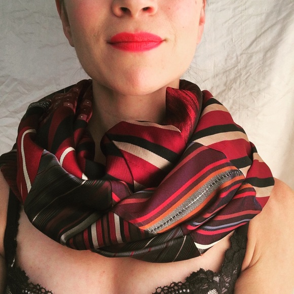 Silk infinity scarf
