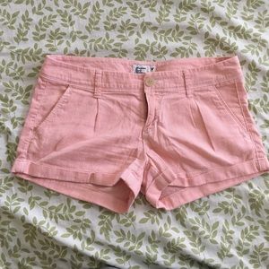 American Eagle Peach Seersucker Shorts
