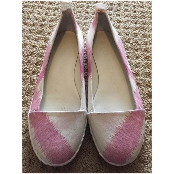 SOLD! Authentic Burberry canvas flats, sz 37.5