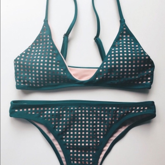 Hunter green bikini set